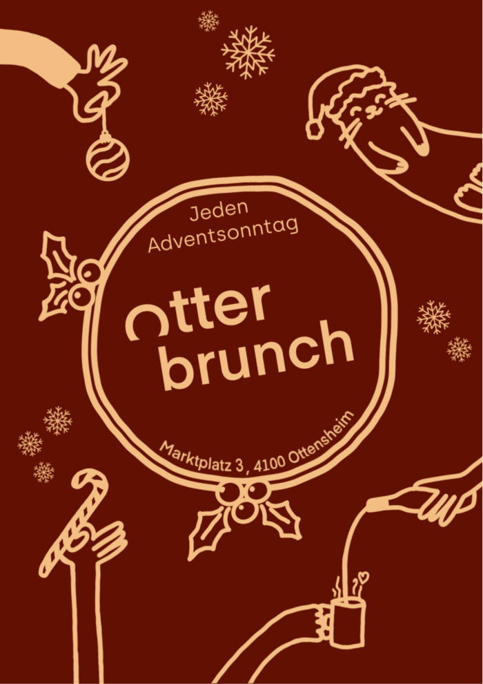 Flyer für einen Brunch bei uns im Otter am Markt zu Weihnachten